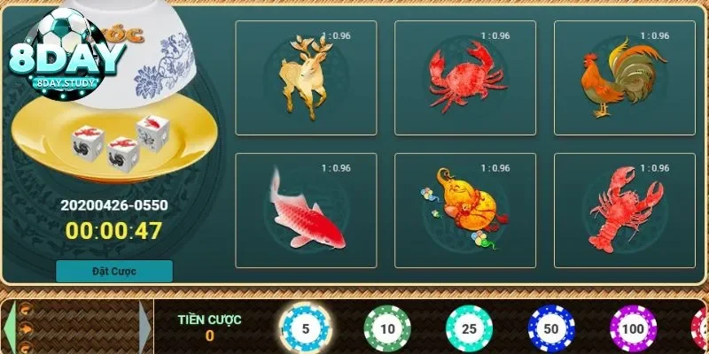 Chiến thuật đánh Bầu cua cá ăn tiền hiệu quả tại 8Day 2 Hiểu rõ về trò chơi Bầu cua cá ăn tiền 8Day