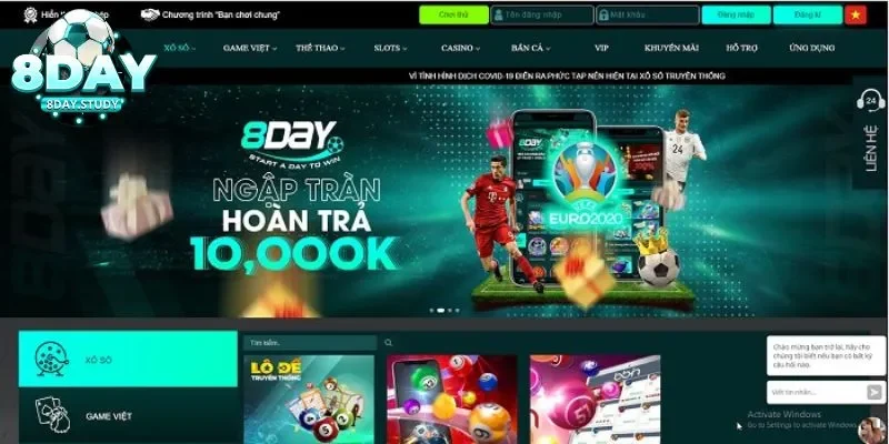 Hướng dẫn chơi 8Day - lựa chọn các trò chơi