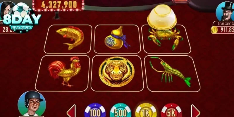 Chiến thuật đánh Bầu cua cá ăn tiền hiệu quả tại 8Day 4 Quản lý vốn hiệu quả trong chiến thuật đánh Bầu cua cá ăn tiền